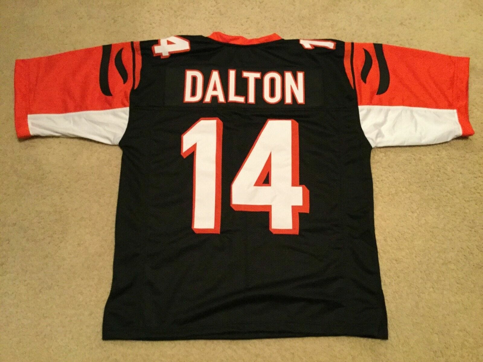 UNSIGNED CUSTOM Sewn Stitched Andy Dalton Black Jersey
