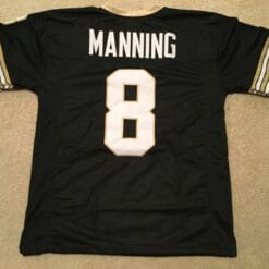 UNSIGNED CUSTOM Sewn Stitched Archie Manning Black Jersey