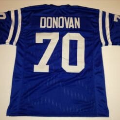 UNSIGNED CUSTOM Sewn Stitched Art Donovan Blue Jersey