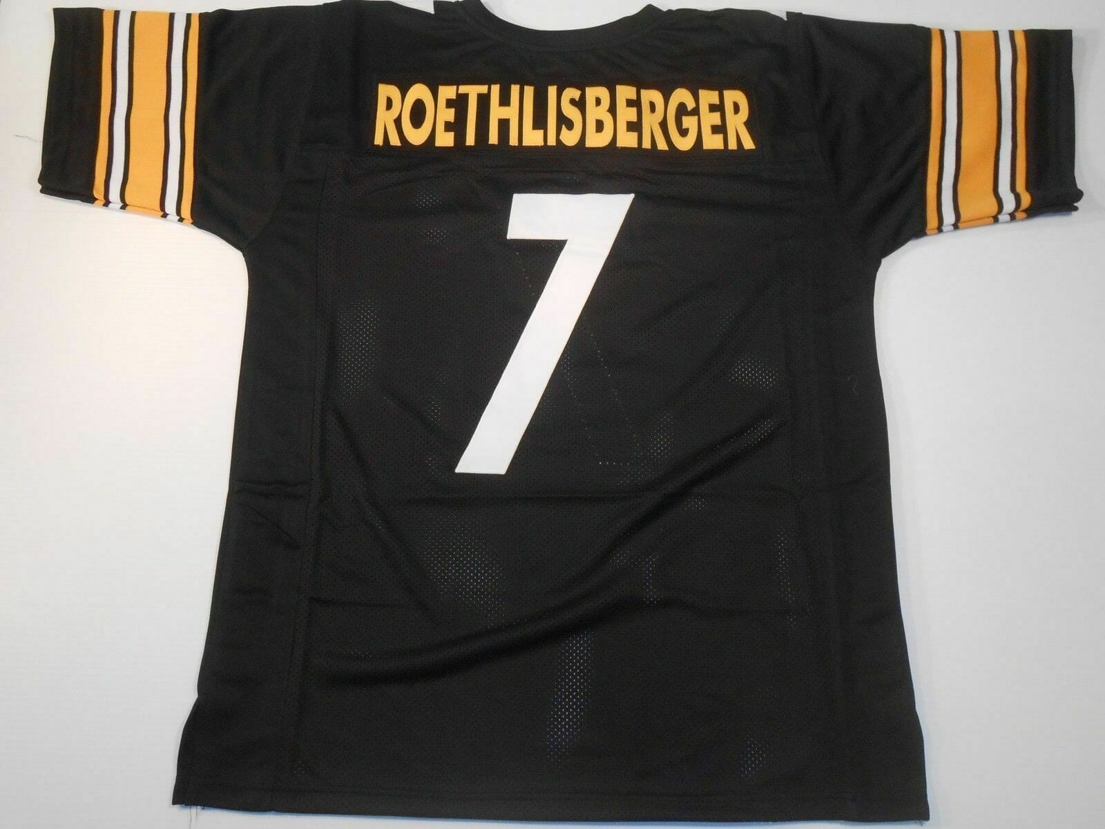 UNSIGNED CUSTOM Sewn Stitched Ben Roethlisberger Black Jersey