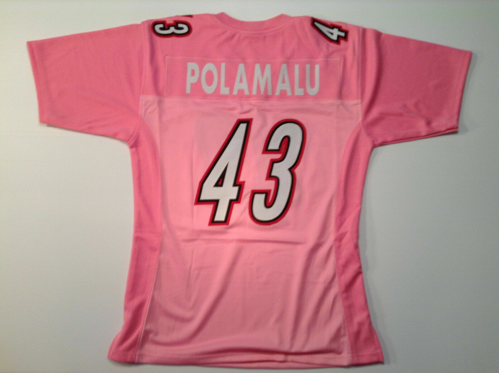 Troy Polamalu UNSIGNED CUSTOM Pink Jersey