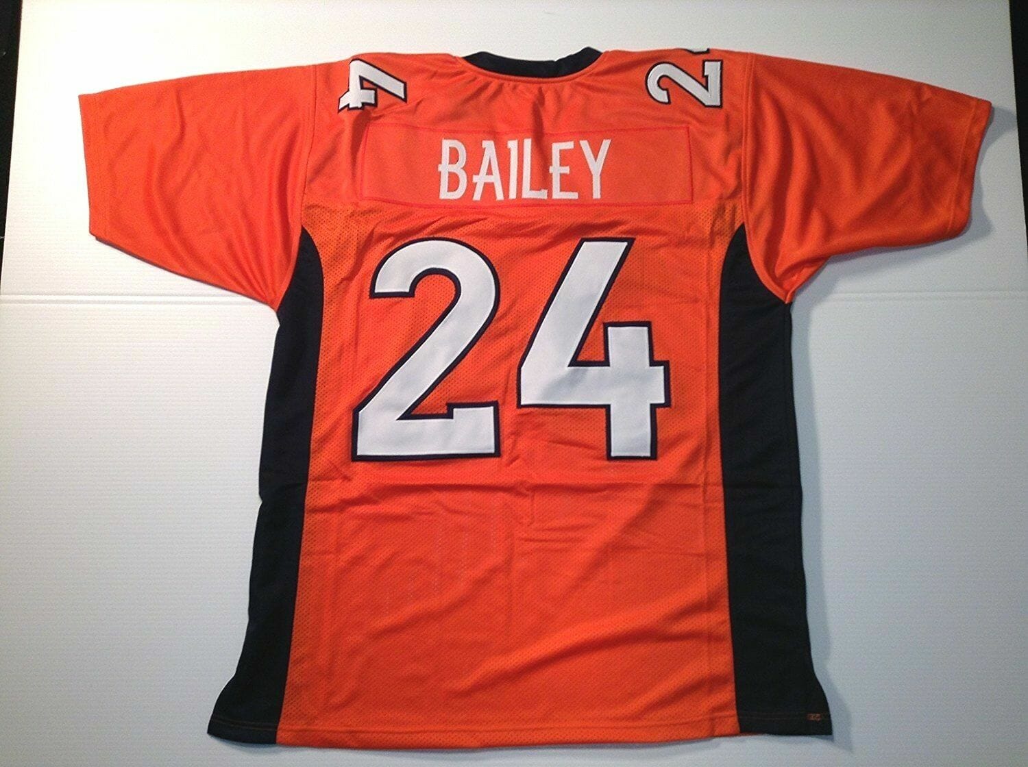 UNSIGNED CUSTOM Sewn Stitched Champ Bailey Orange Jersey