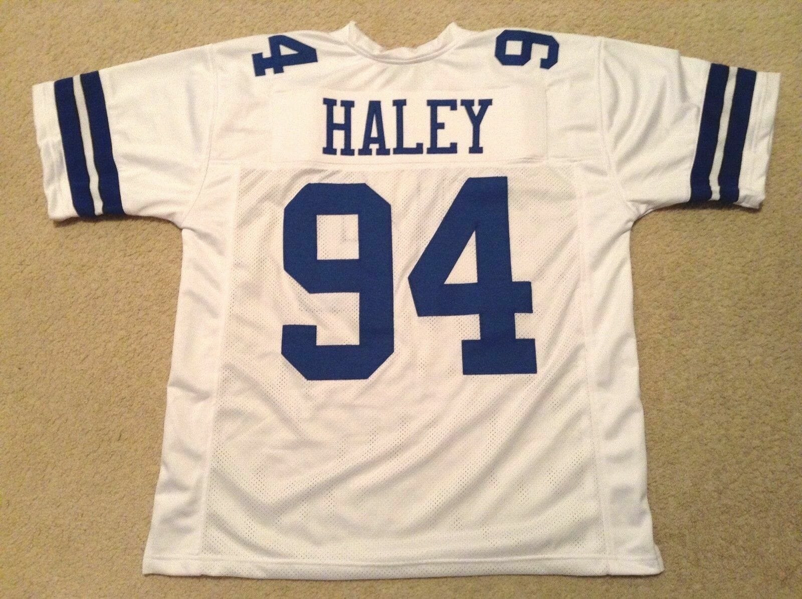 UNSIGNED CUSTOM Sewn Stitched Charles Haley White Jersey