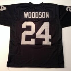 UNSIGNED CUSTOM Sewn Stitched Charles Woodson Black Jersey