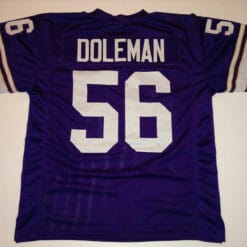 UNSIGNED CUSTOM Sewn Stitched Chris Doleman Purple Jersey