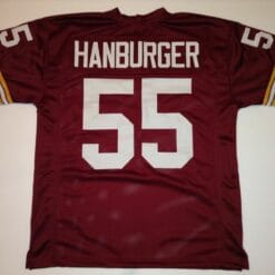 UNSIGNED CUSTOM Sewn Stitched Chris Hanburger Burgundy Jersey