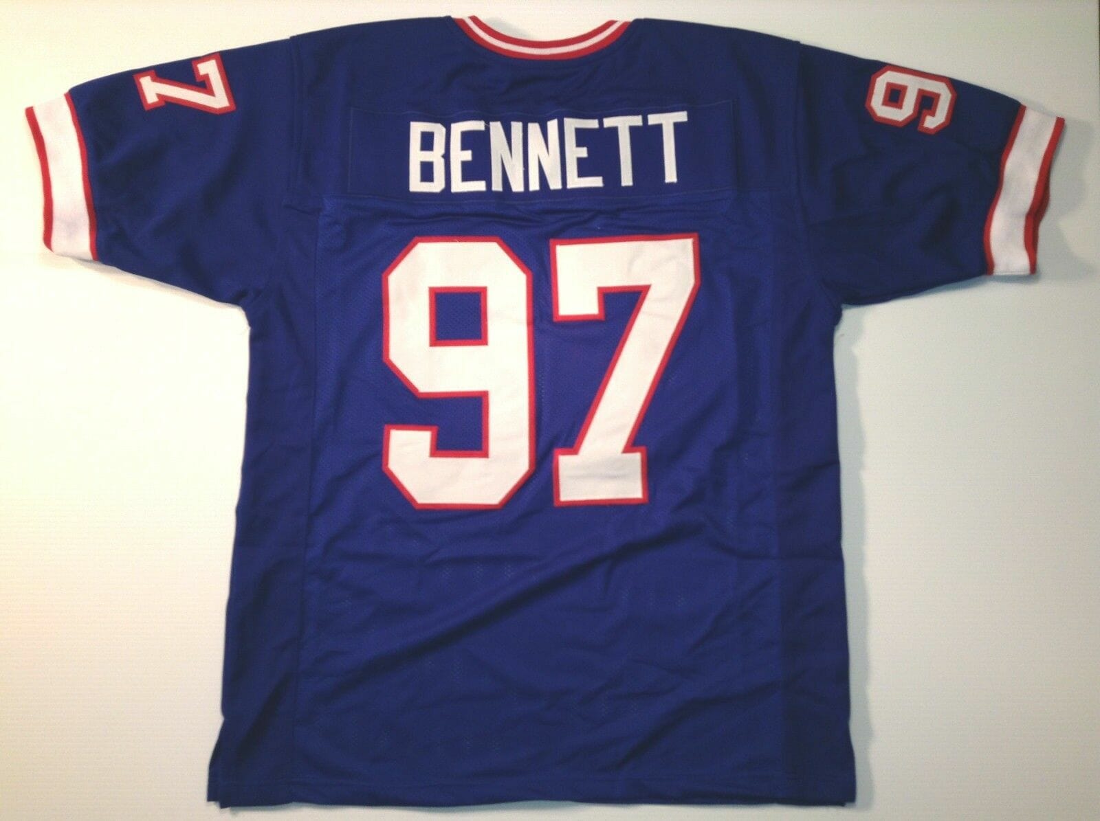 UNSIGNED CUSTOM Sewn Stitched Cornelius Bennett Blue Jersey