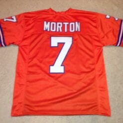 UNSIGNED CUSTOM Sewn Stitched Craig Morton Orange Jersey
