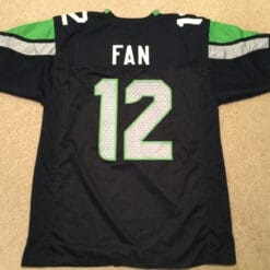 UNSIGNED CUSTOM Sewn Stitched 12th Fan Blue Jersey