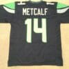 UNSIGNED CUSTOM Sewn Stitched D.K. Metcalf Blue Jersey
