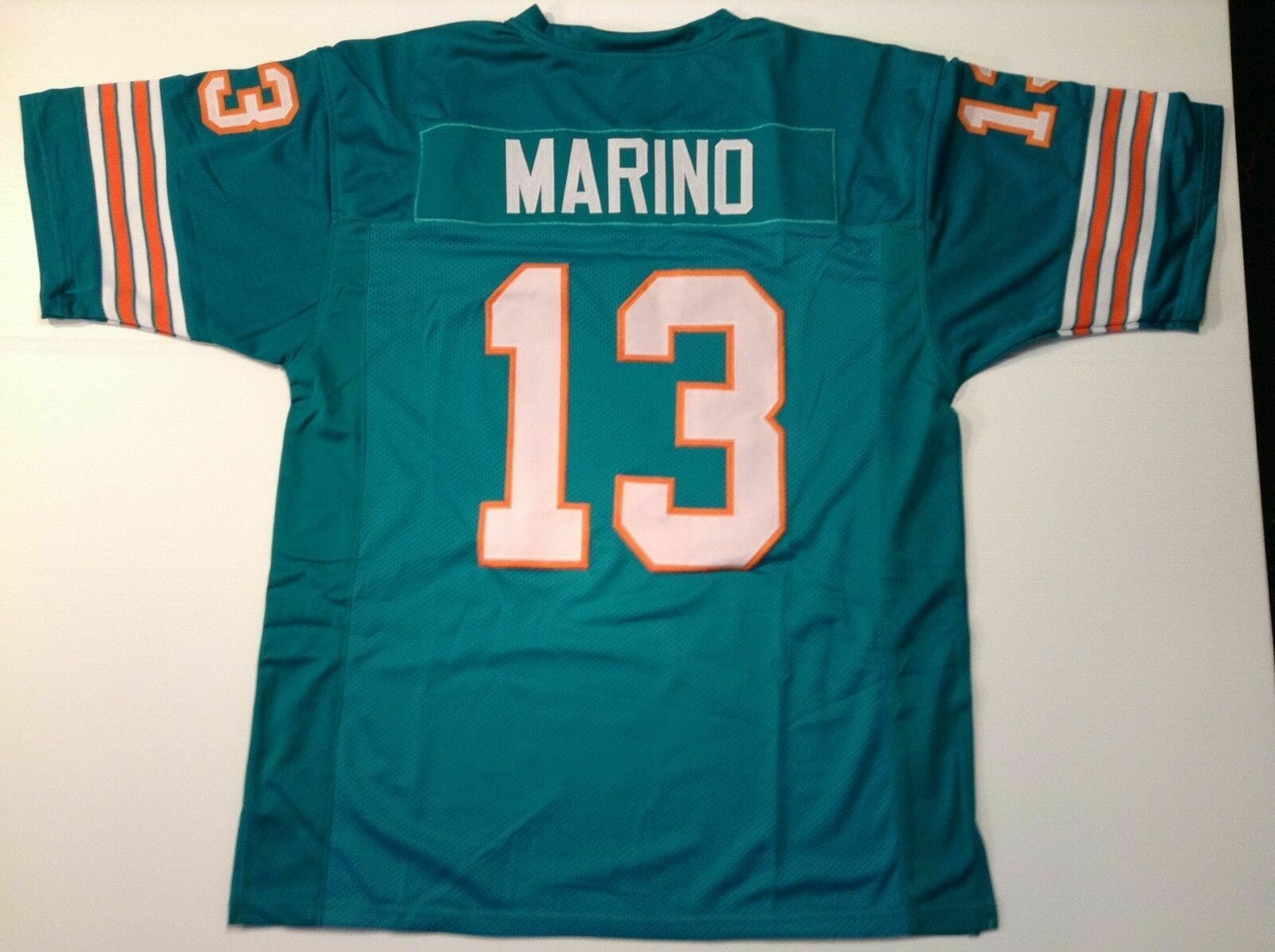 UNSIGNED CUSTOM Sewn Stitched Dan Marino Teal Jersey