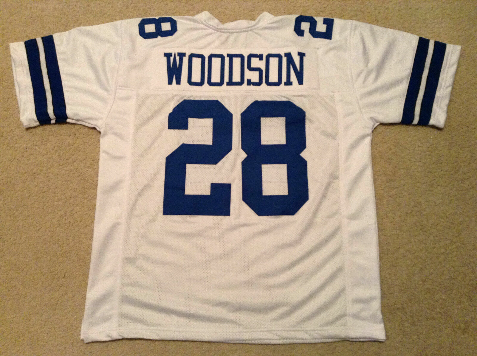 UNSIGNED CUSTOM Sewn Stitched Darren Woodson White Jersey