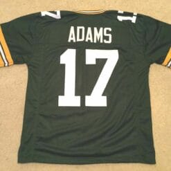 UNSIGNED CUSTOM Sewn Stitched Davante Adams Green Jersey