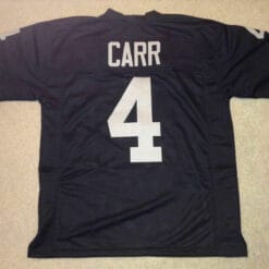 UNSIGNED CUSTOM Sewn Stitched Derek Carr Black Jersey