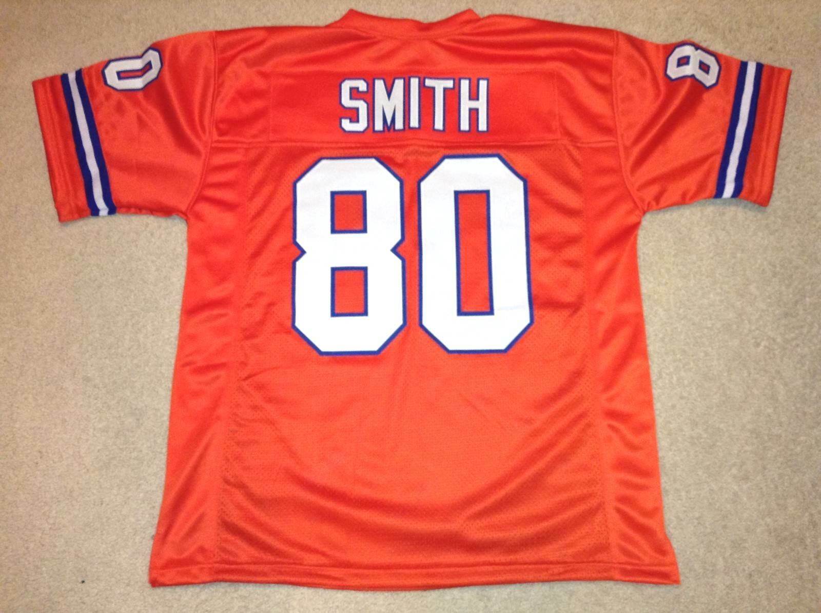 UNSIGNED CUSTOM Sewn Stitched Rod Smith Orange Jersey