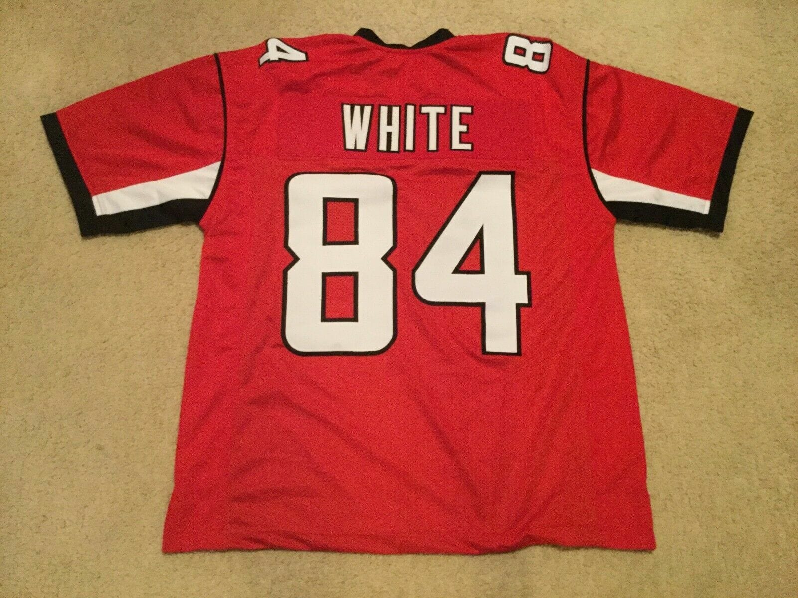 UNSIGNED CUSTOM Sewn Stitched Roddy White Red Black Jersey