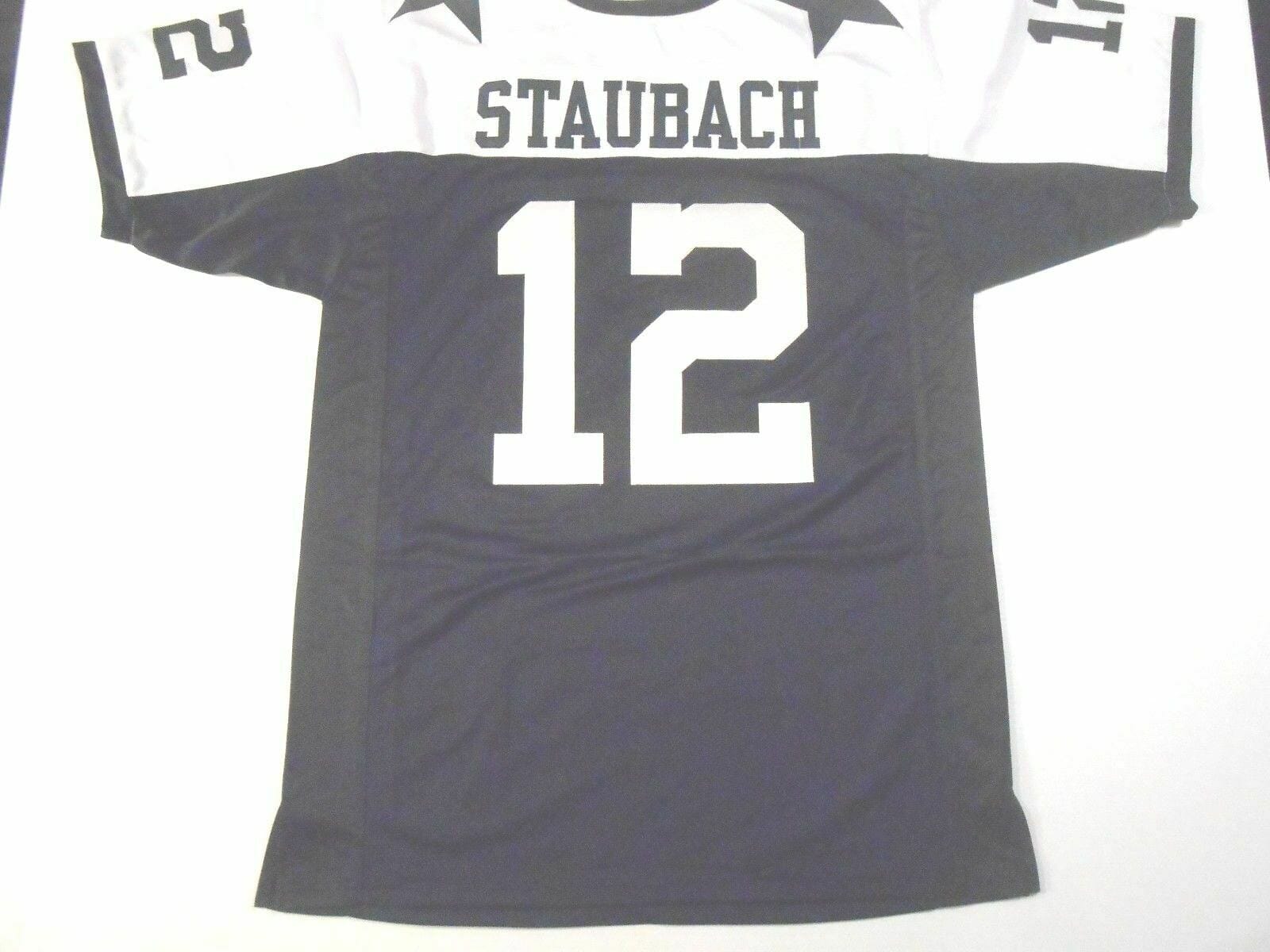UNSIGNED CUSTOM Sewn Stitched Roger Staubach Thanksgiving Jersey