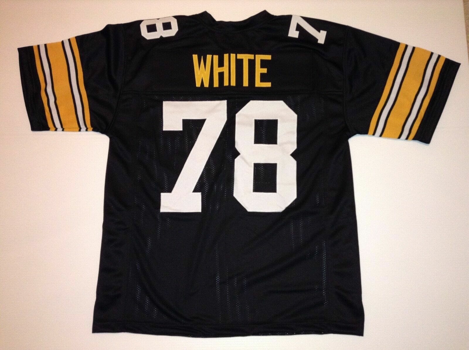 UNSIGNED CUSTOM Sewn Stitched Dwight White Black Jersey
