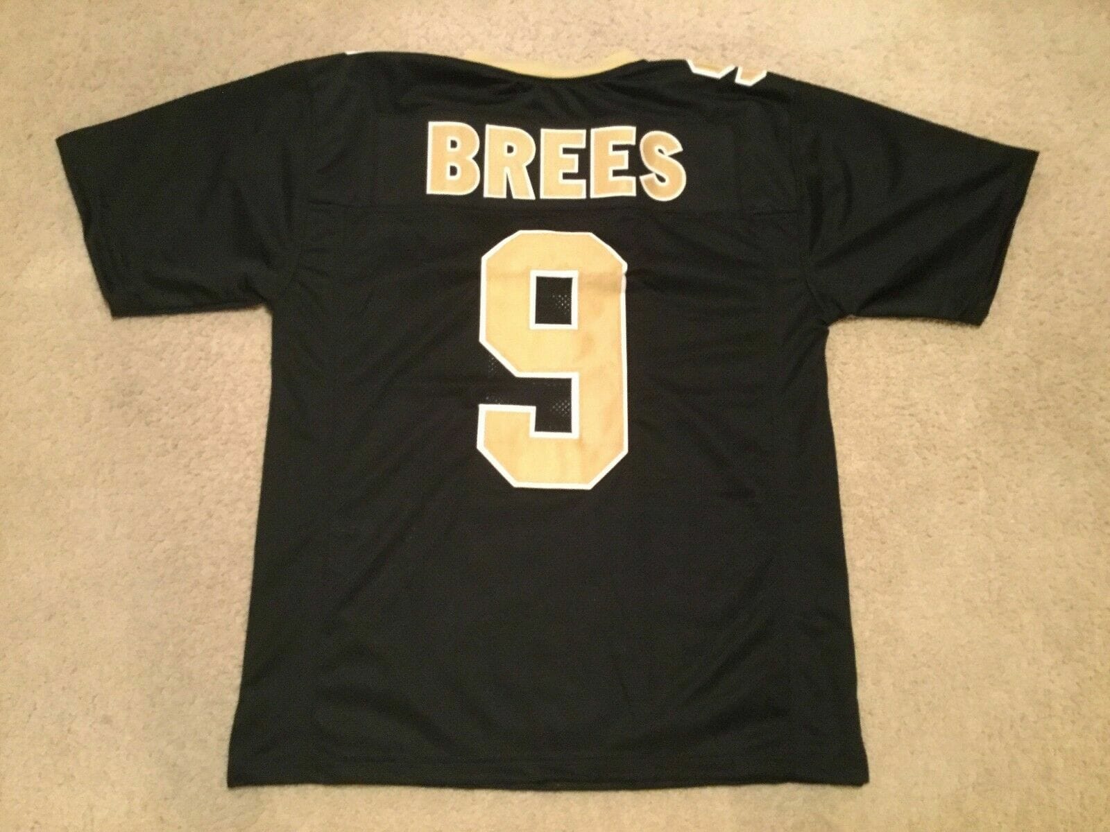 UNSIGNED CUSTOM Sewn Stitched Drew Brees Black Jersey