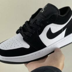 Alternative view of Air Jordan 1 Low White - Black