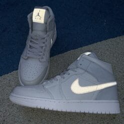 Alternative view of Air Jordan 1 Mid Light Bone