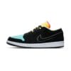 Air Jordan 1 Low Black Aurora Green Laser Orange