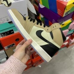 Air Jordan 1 Fossil Milk Tea Black