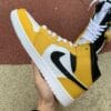 Air Jordan 1 Mid Black And Yellow Yin Yang