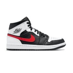 Air Jordan 1 Mid Black Chile Red White