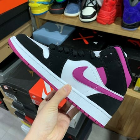 Air Jordan 1 Mid Black Purple White