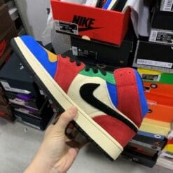 Air Jordan 1 Mid Colorful Stitching Corduroy