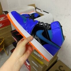 Air Jordan 1 Mid GS Blue Orange Black