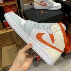 Air Jordan 1 Mid Gray Orange