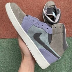 Air Jordan 1 Mid Gray Purple Brown