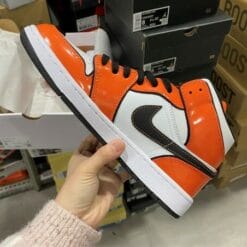 Air Jordan 1 Mid Leather Buckle Turf Orange