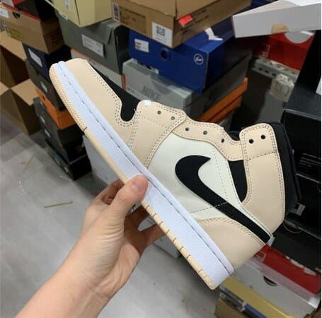 Air Jordan 1 Mid Milk Tea Color