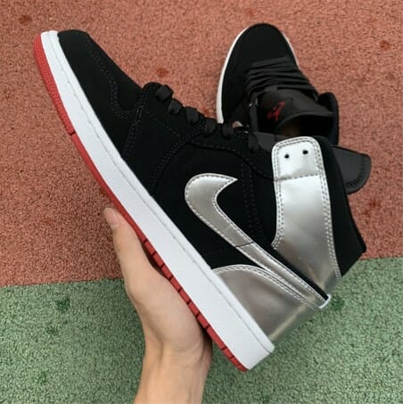 Air Jordan 1 Mid Mirror Silver
