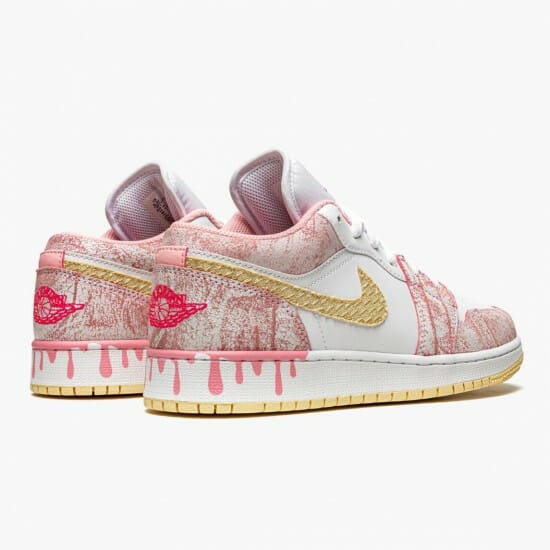 Air Jordan 1 Low Se Gs Paint Drip Arctic Punch - Image 4