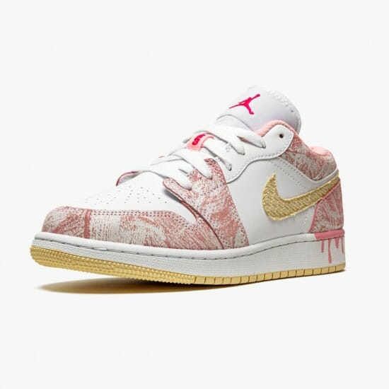 Air Jordan 1 Low Se Gs Paint Drip Arctic Punch - Image 3