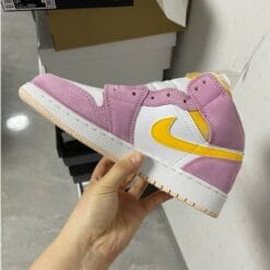 Air Jordan 1 Mid SE White Pink Yellow