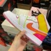 Air Jordan 1 Mid Top White Pink Yellow