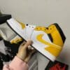 Air Jordan 1 Mid Top White Pink Yellow