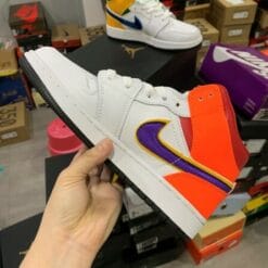 Air Jordan 1 Mid White Court Purple