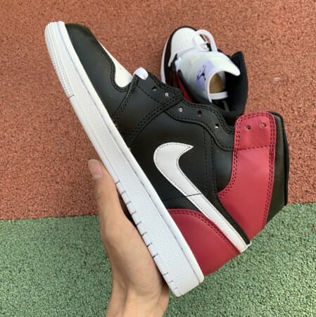 Air Jordan 1 Mid Wine Red Toe