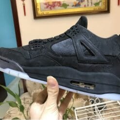 Air Jordan 4 Graffiti Black Suede