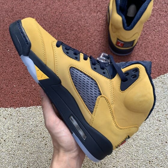 Air Jordan 5 Michigan Black Yellow