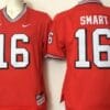 Georgia Bulldogs Coach #16 Kirby Smart Red Jersey Stitched