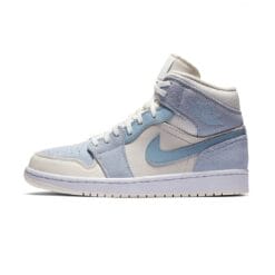 Alternative view of Air Jordan 1 Mid Mixed Textures Blue