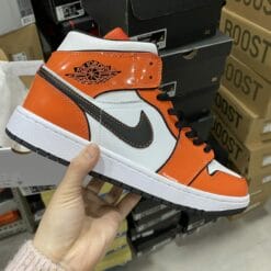 Alternative view of Air Jordan 1 Mid Leather Buckle Turf Orange