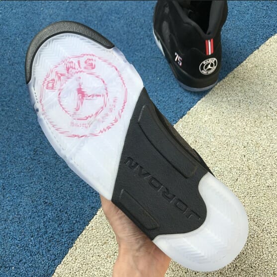 Air Jordan 5 Paris Saint-Germain Black Silver - Image 2